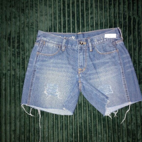 🆕🩳Madewell Destructed Jean Denim Shorts - Picture 2 of 5